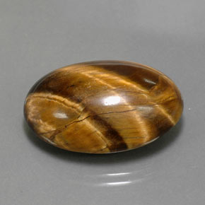 23.72 ct Brown Tiger's Eye Stone, Natural Tiger's Eye in Oval Cabochon Shape for Sale