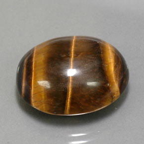 21.35 ct Brown Tiger's Eye Stone, Natural Tiger's Eye in Oval Cabochon Shape for Sale
