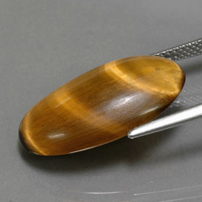 Tiger's Eye Gemstone in 22.3 x 13.3 mm Size for Sale, Tiger's Eye Stone in Gold Brown Color