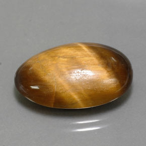 13.32 ct Brown Tiger's Eye Stone, Natural Tiger's Eye in Oval Cabochon Shape for Sale