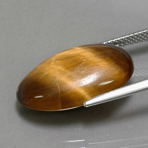 Tiger's Eye Gemstone in 20.8 x 13.8 mm Size for Sale, Tiger's Eye Stone in Gold Brown Color