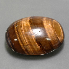 24.80 ct Brown Tiger's Eye Stone, Natural Tiger's Eye in Oval Cabochon Shape for Sale
