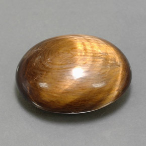 14.06 ct Yellow Tiger's Eye Stone, Natural Tiger's Eye in Oval Cabochon Shape for Sale