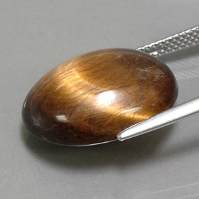 Tiger's Eye Gemstone in 18.4 x 14.8 mm Size for Sale, Tiger's Eye Stone in Gold Color