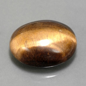 14.18 ct Brown Tiger's Eye Stone, Natural Tiger's Eye in Oval Cabochon Shape for Sale
