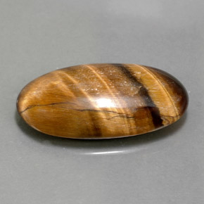 11.79 ct Brown Tiger's Eye Stone, Natural Tiger's Eye in Oval Cabochon Shape for Sale