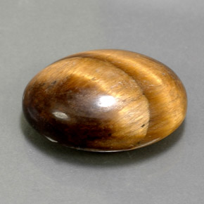 12.39 ct Brown Tiger's Eye Stone, Natural Tiger's Eye in Oval Cabochon Shape for Sale
