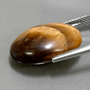 Tiger's Eye Gemstone in 18.5 x 14.1 mm Size for Sale, Tiger's Eye Stone in Gold Brown Color