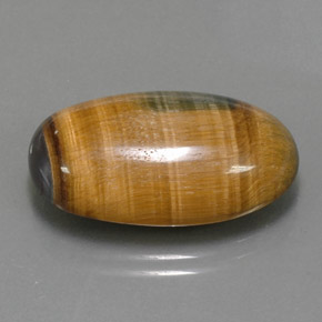 19.16 ct Brown Tiger's Eye Stone, Natural Tiger's Eye in Oval Cabochon Shape for Sale