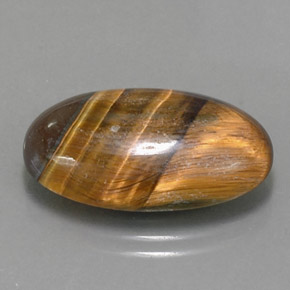 13.07 ct Brown Tiger's Eye Stone, Natural Tiger's Eye in Oval Cabochon Shape for Sale