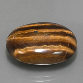 25.04 ct Brown Tiger's Eye Stone, Natural Tiger's Eye in Oval Cabochon Shape for Sale