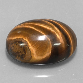 15.36 ct Brown Tiger's Eye Stone, Natural Tiger's Eye in Oval Cabochon Shape for Sale