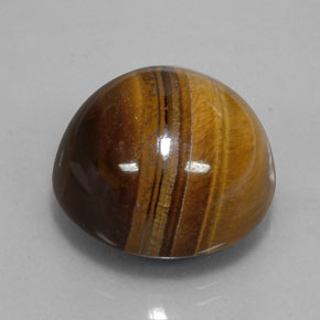 35.03 ct Brown Tiger's Eye Stone, Natural Tiger's Eye in Round Cabochon Shape for Sale