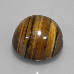 38.62 ct Brown Tiger's Eye Stone, Natural Tiger's Eye in Round Cabochon Shape for Sale
