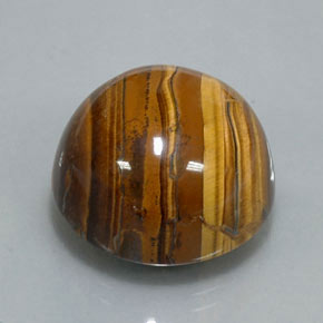 38.37 ct Brown Tiger's Eye Stone, Natural Tiger's Eye in Round Cabochon Shape for Sale