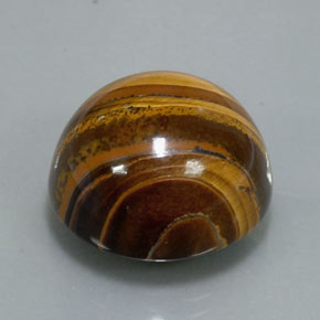 37.72 ct Brown Tiger's Eye Stone, Natural Tiger's Eye in Round Cabochon Shape for Sale