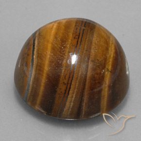36.45 ct Brown Tiger's Eye Stone, Natural Tiger's Eye in Round Cabochon Shape for Sale