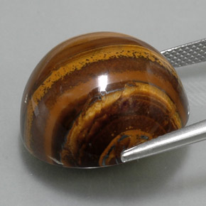 Tiger's Eye Gemstone in 20 mm Size for Sale, Tiger's Eye Stone in Gold Brown Color