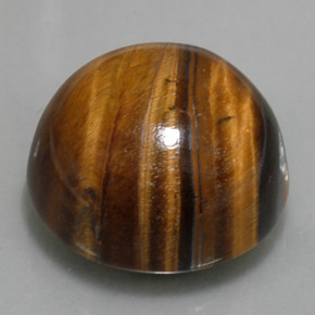 36.96 ct Brown Tiger's Eye Stone, Natural Tiger's Eye in Round Cabochon Shape for Sale