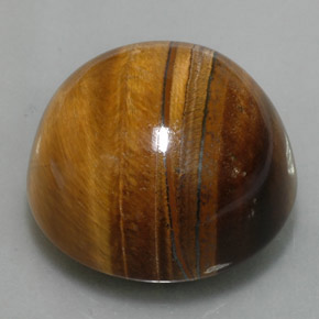 36.05 ct Brown Tiger's Eye Stone, Natural Tiger's Eye in Round Cabochon Shape for Sale