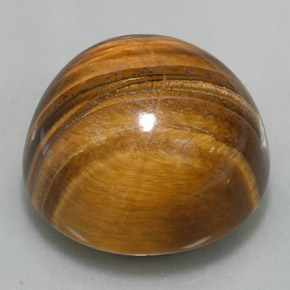 37.11 ct Brown Tiger's Eye Stone, Natural Tiger's Eye in Round Cabochon Shape for Sale