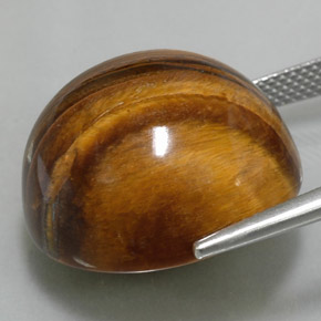 Tiger's Eye Gemstone in 20.3 mm Size for Sale, Tiger's Eye Stone in Gold Brown Color
