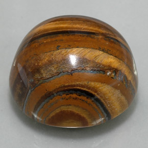 39.11 ct Brown Tiger's Eye Stone, Natural Tiger's Eye in Round Cabochon Shape for Sale