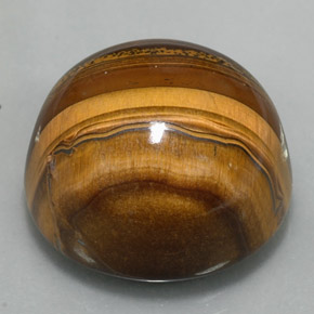 37.23 ct Brown Tiger's Eye Stone, Natural Tiger's Eye in Round Cabochon Shape for Sale
