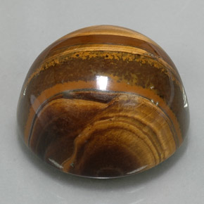 36.02 ct Brown Tiger's Eye Stone, Natural Tiger's Eye in Round Cabochon Shape for Sale