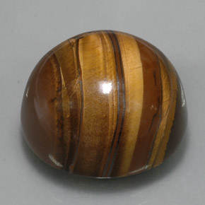 38.33 ct Brown Tiger's Eye Stone, Natural Tiger's Eye in Round Cabochon Shape for Sale