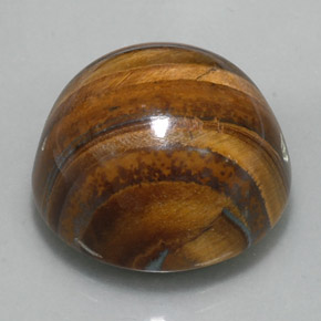 36.56 ct Brown Tiger's Eye Stone, Natural Tiger's Eye in Round Cabochon Shape for Sale