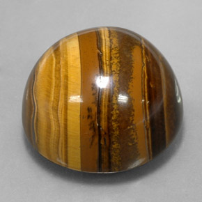 37.72 ct Brown Tiger's Eye Stone, Natural Tiger's Eye in Round Cabochon Shape for Sale