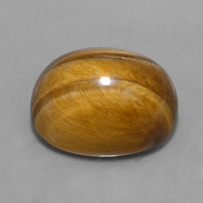 16.78 ct Brown Tiger's Eye Stone, Natural Tiger's Eye in Oval Cabochon Shape for Sale