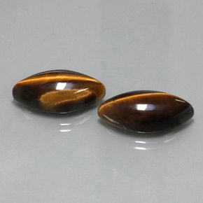 18.92 ct Brown Tiger's Eye Stone, Natural Tiger's Eye in Marquise Cabochon Shape for Sale