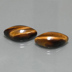 20.01 ct Brown Tiger's Eye Stone, Natural Tiger's Eye in Marquise Cabochon Shape for Sale