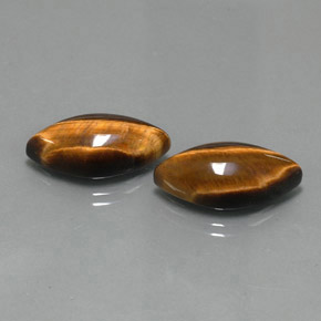 17.43 ct Brown Tiger's Eye Stone, Natural Tiger's Eye in Marquise Cabochon Shape for Sale