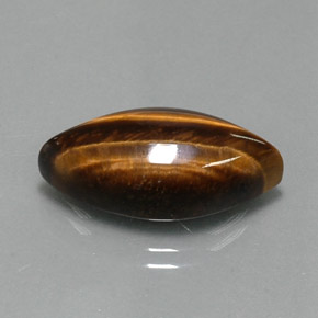 9.49 ct Brown Tiger's Eye Stone, Natural Tiger's Eye in Marquise Cabochon Shape for Sale