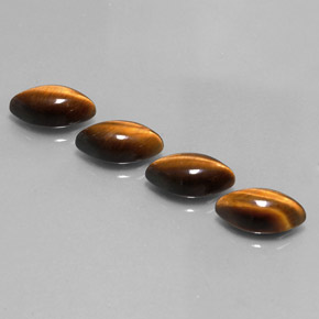 9.08 ct Brown Tiger's Eye Gemstone, Tiger's Eye Gem in Marquise Cabochon Shape for Sale.
