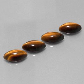 9.08 ct Brown Tiger's Eye Stone, Natural Tiger's Eye in Marquise Cabochon Shape for Sale