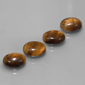 6.00 ct Brown Tiger's Eye Stone, Natural Tiger's Eye in Oval Cabochon Shape for Sale