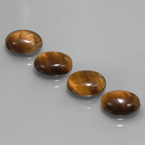 Tiger's Eye Gemstone in 9 x 7 mm (calibrated) Size for Sale, Tiger's Eye Stone in Gold Brown Color