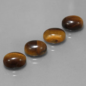 8.15 ct Brown Tiger's Eye Stone, Natural Tiger's Eye in Oval Cabochon Shape for Sale