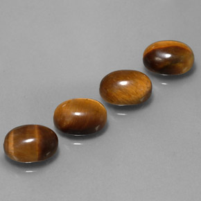 7.92 ct Brown Tiger's Eye Stone, Natural Tiger's Eye in Oval Cabochon Shape for Sale