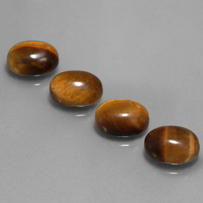 Tiger's Eye Gemstone in 9 x 7 mm (calibrated) Size for Sale, Tiger's Eye Stone in Gold Brown Color
