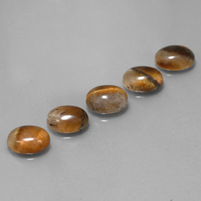 8.70 ct Brown Tiger's Eye Stone, Natural Tiger's Eye in Oval Cabochon Shape for Sale