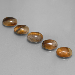 Tiger's Eye Gemstone in 9 x 7 mm (calibrated) Size for Sale, Tiger's Eye Stone in Gold Brown Color