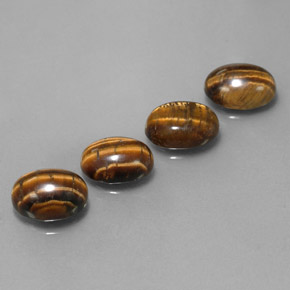 6.78 ct Brown Tiger's Eye Stone, Natural Tiger's Eye in Oval Cabochon Shape for Sale