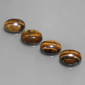 Tiger's Eye Gemstone in 9 x 7 mm (calibrated) Size for Sale, Tiger's Eye Stone in Gold Brown Color