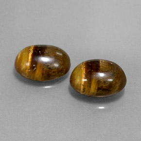 3.33 ct Brown Tiger's Eye Stone, Natural Tiger's Eye in Oval Cabochon Shape for Sale
