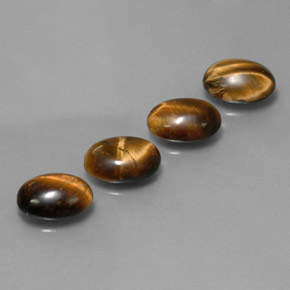 5.73 ct Brown Tiger's Eye Stone, Natural Tiger's Eye in Oval Cabochon Shape for Sale